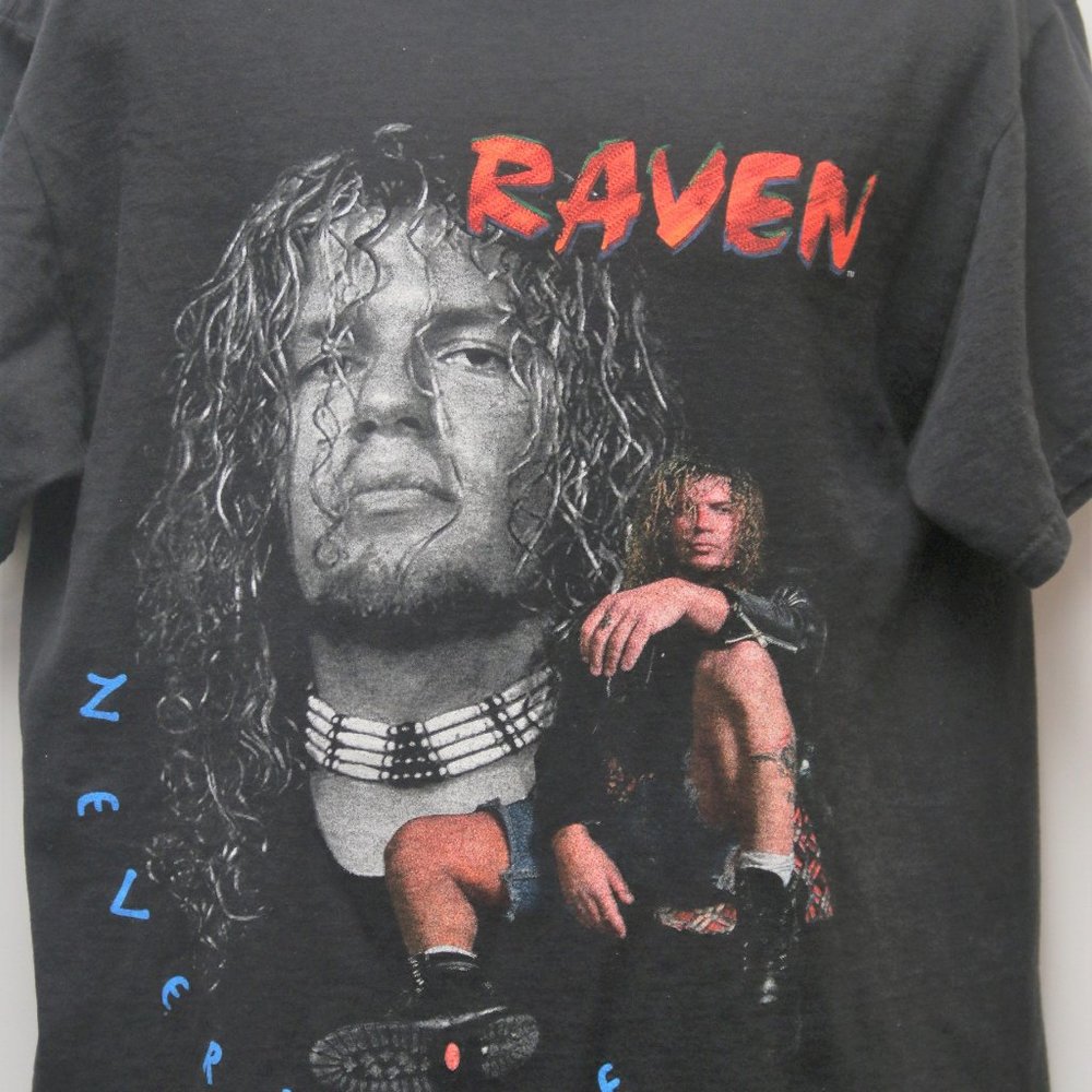 1998 Vintage "RAVEN-Never More" Wrestling Tee - Picture 3 of 5